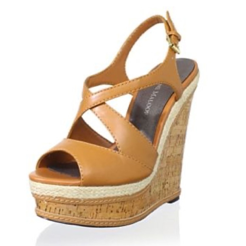 Adrienne Maloof Caramel Cork Wedges